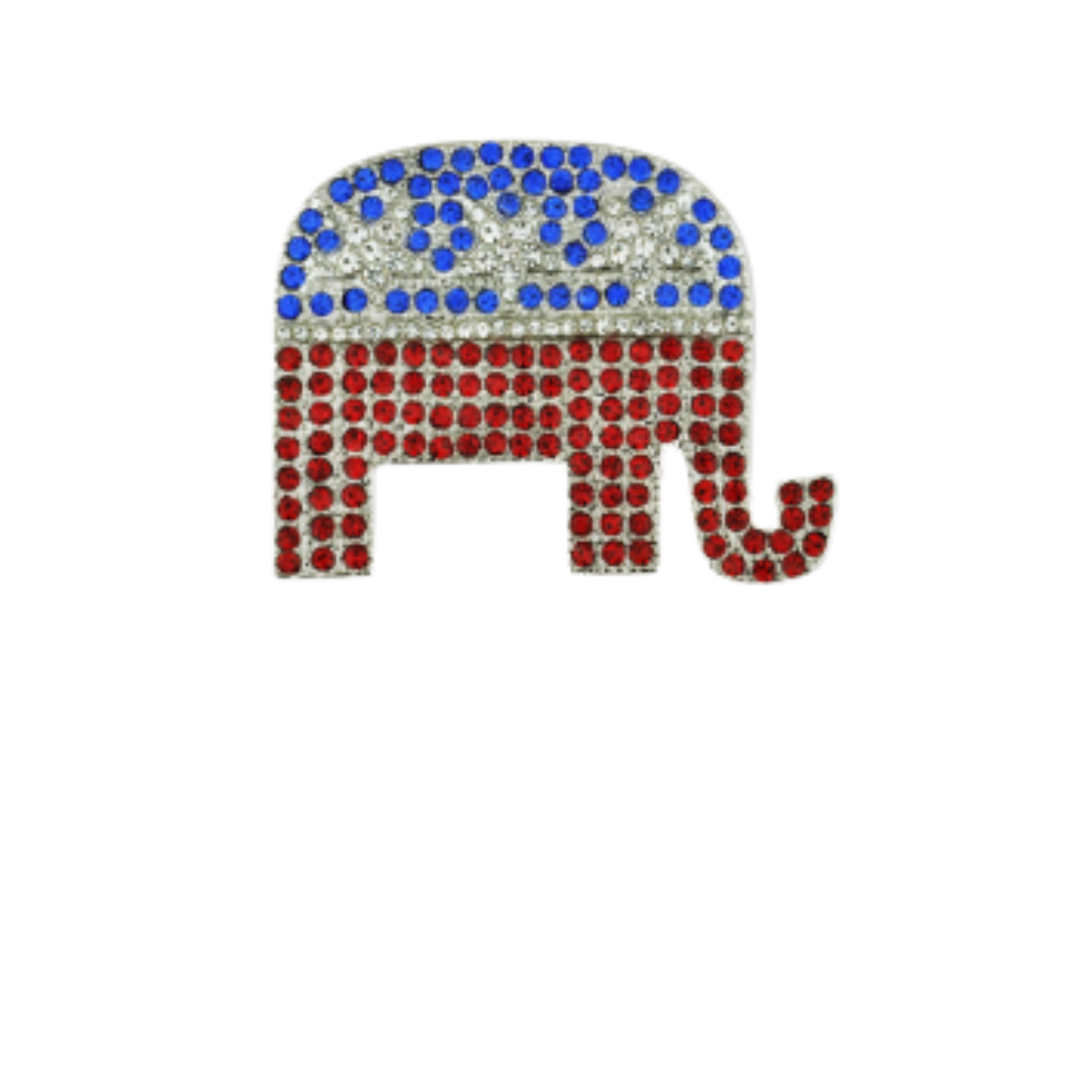 Rhinestone Elephant Pin